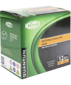 Magneti marelli batteria moto e scooter 12ah 12v 150a tecnologia agm sigillata polo positivo sinistro